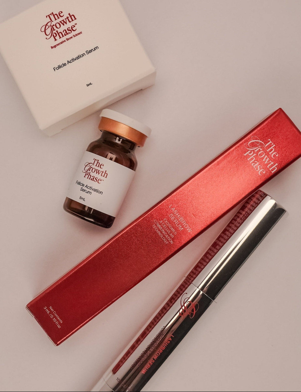 The Growth Phase serum bottle and packaging on a light background